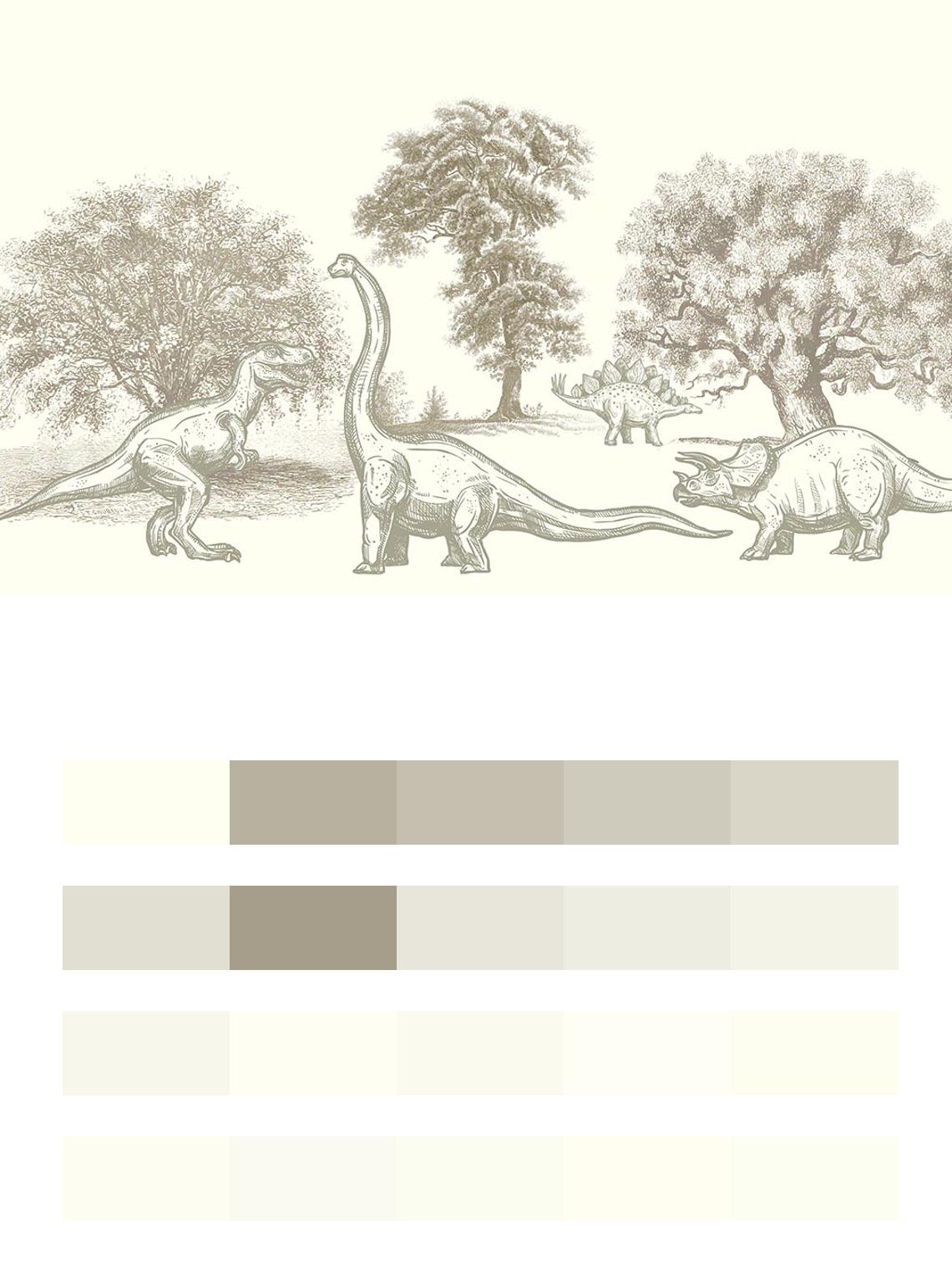 Гравюра с динозаврами в детскую цвета